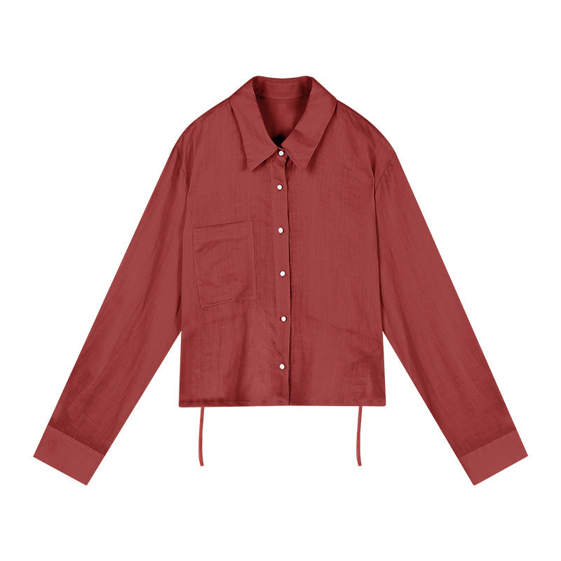 Dame cropped blusejakke med moderne snit og praktiske lommer Stilla