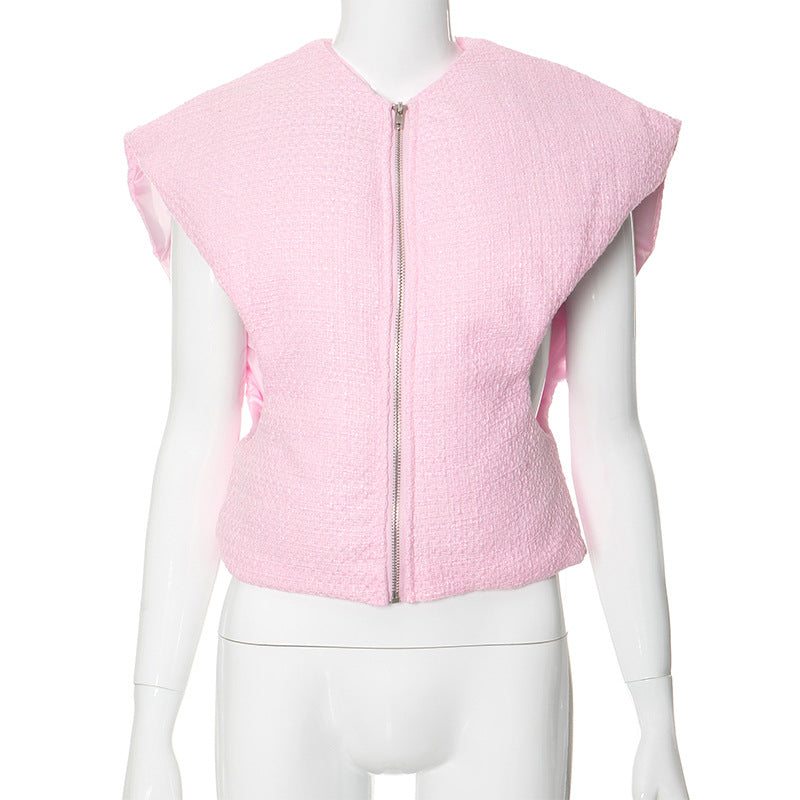 Femme Modern Zip-Up Cocoon Bluse Stilla