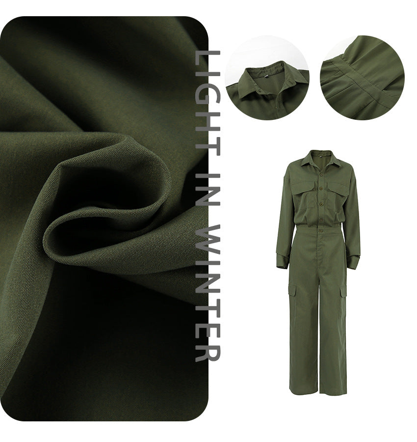 Dame Cargo Jumpsuit med moderne snit og praktiske lommer Stilla