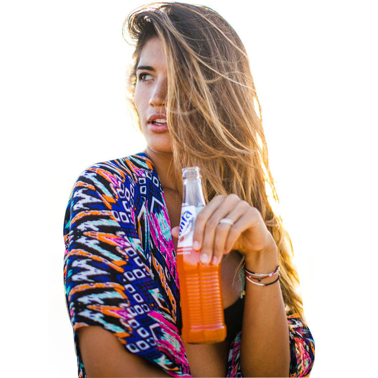 Dame afslappet stranddækkende med legende knapdesign og bred pasform Stilla