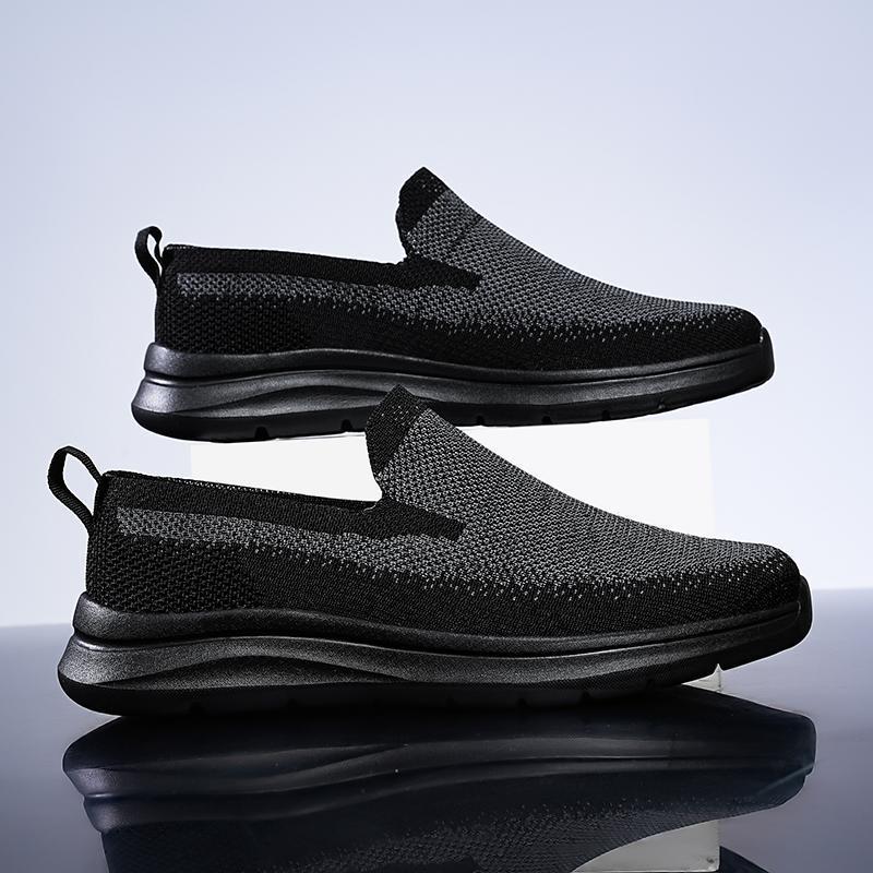 Herrer Slip-On Strik-Sneakers med let komfort Stilla