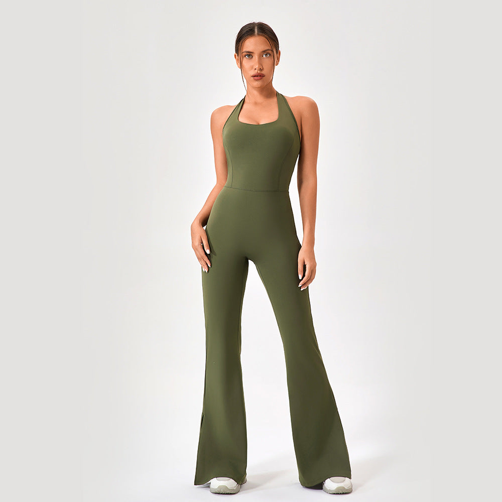 Dame Sporty Jumpsuit med modiske slidsdetaljer og åndbart stof Stilla