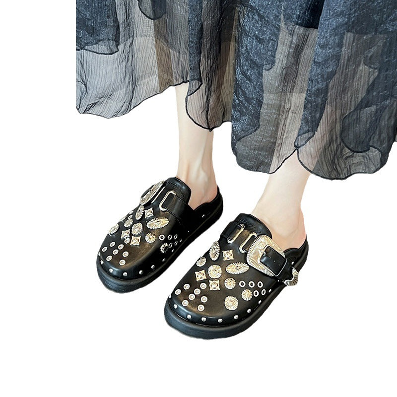 Dame dekorative remsandaler med strassudsmykning Stilla