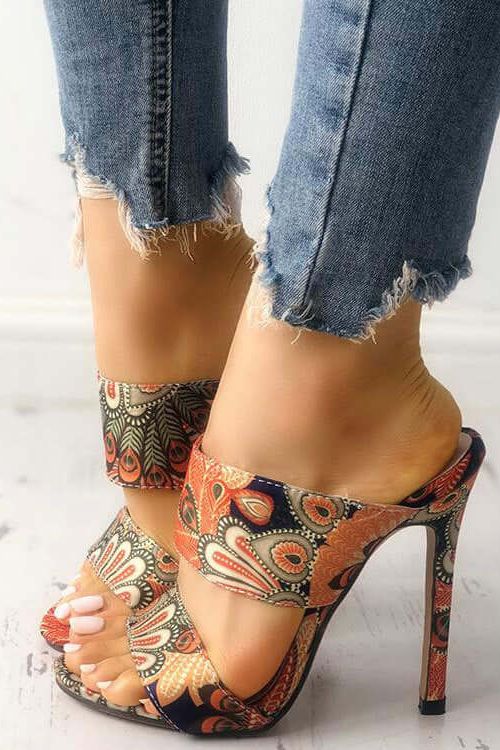 Stilla | Påfugleblå Åben Tå Stiletto Sandaler