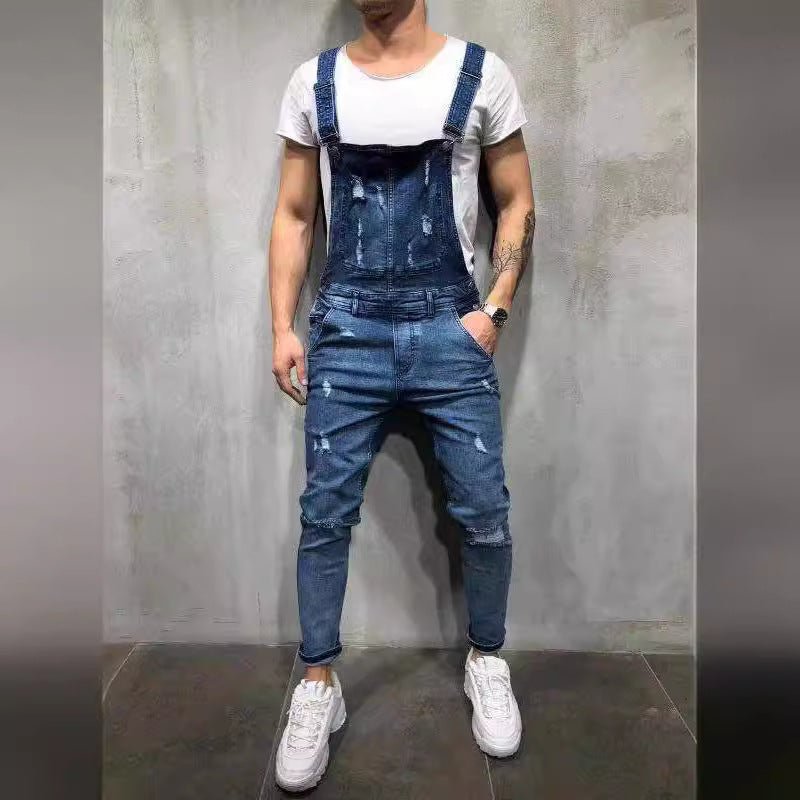 Herre overall i moderne urban stil med stilfulde ødelæggelser Stilla