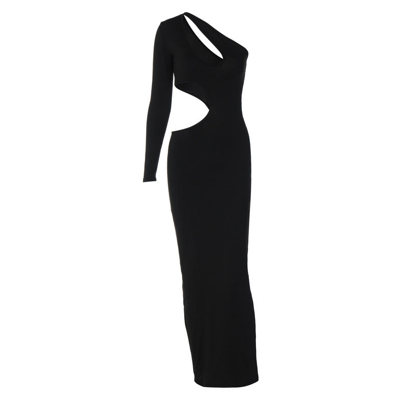 Dame Elegant kjole med asymmetrisk snit og cut-out-detaljer Stilla
