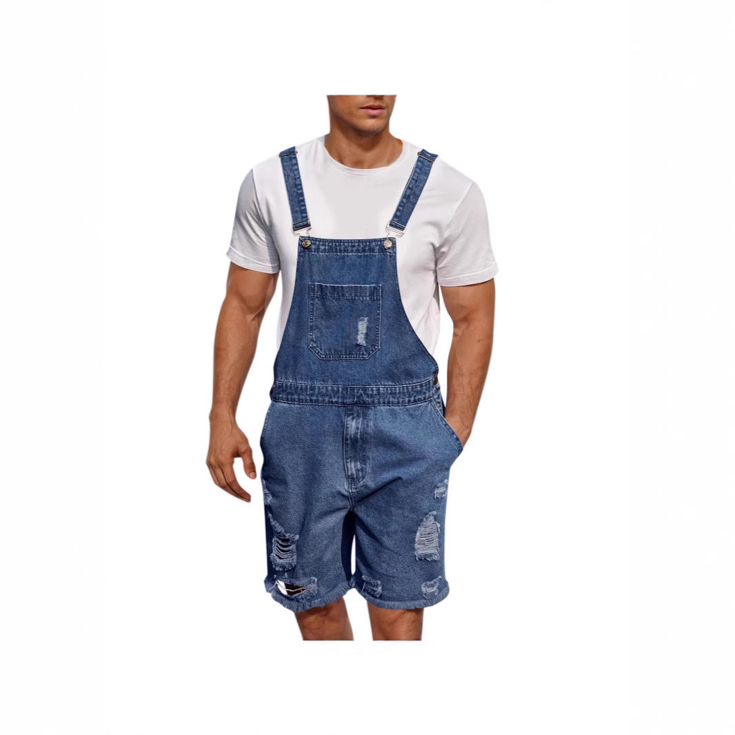 Herrer Casual Denim Patebukser i distressed look Stilla