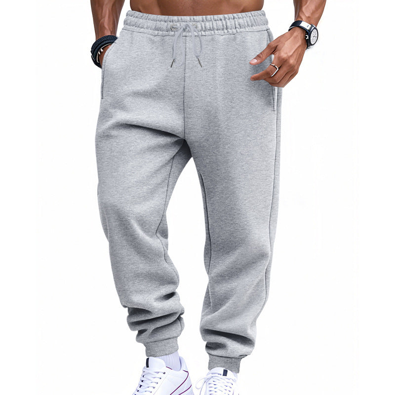 Herre sporty joggingbukser med elastisk talje og sidelommer med lynlås Stilla