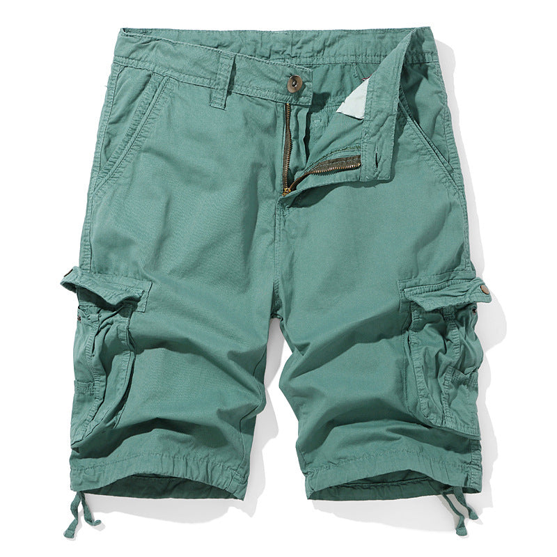 Herre cargo-shorts med flere lommer og justerbare snoretræk Stilla