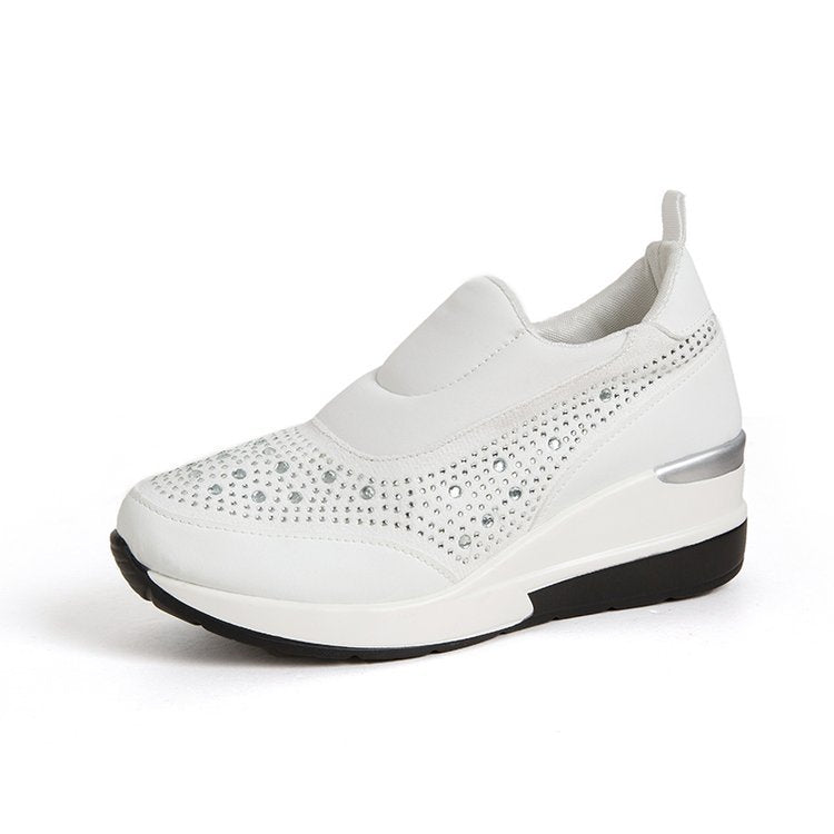 Dame Åndbare Slip-On Sneakers med Rhinsten Stilla