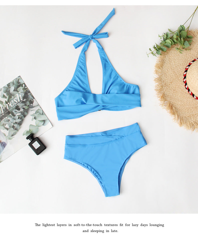 Dame Triangel-Bikini med knyttet top Stilla
