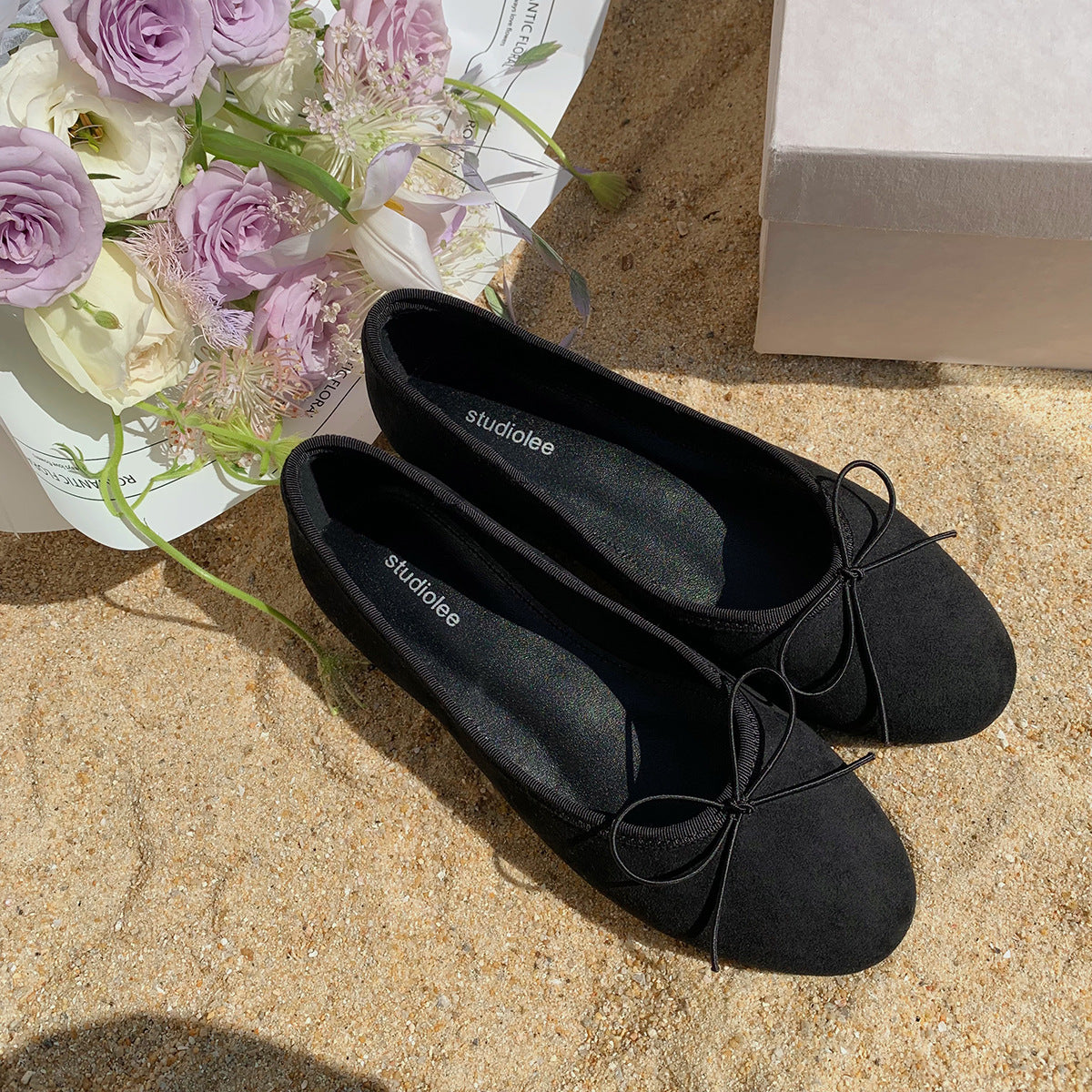 Dame Klassiske Sædels Ballerina Flats med Sløjfe Detalje Stilla
