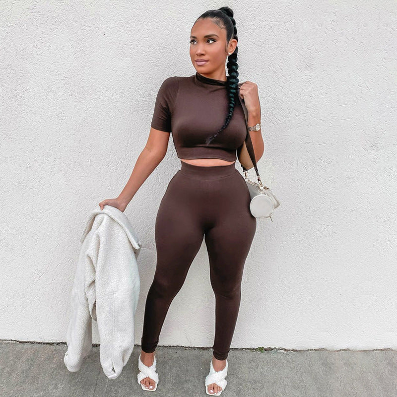 Dame Sporty Sæt med tætsiddende overdel og lange leggings Stilla