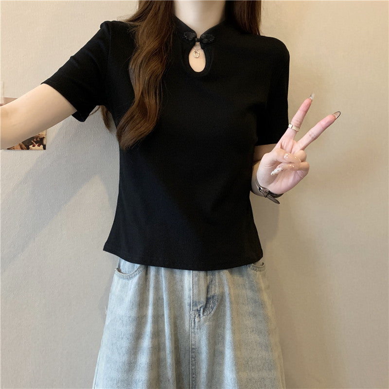 Femme Chic Nøglehul Polo Top Stilla