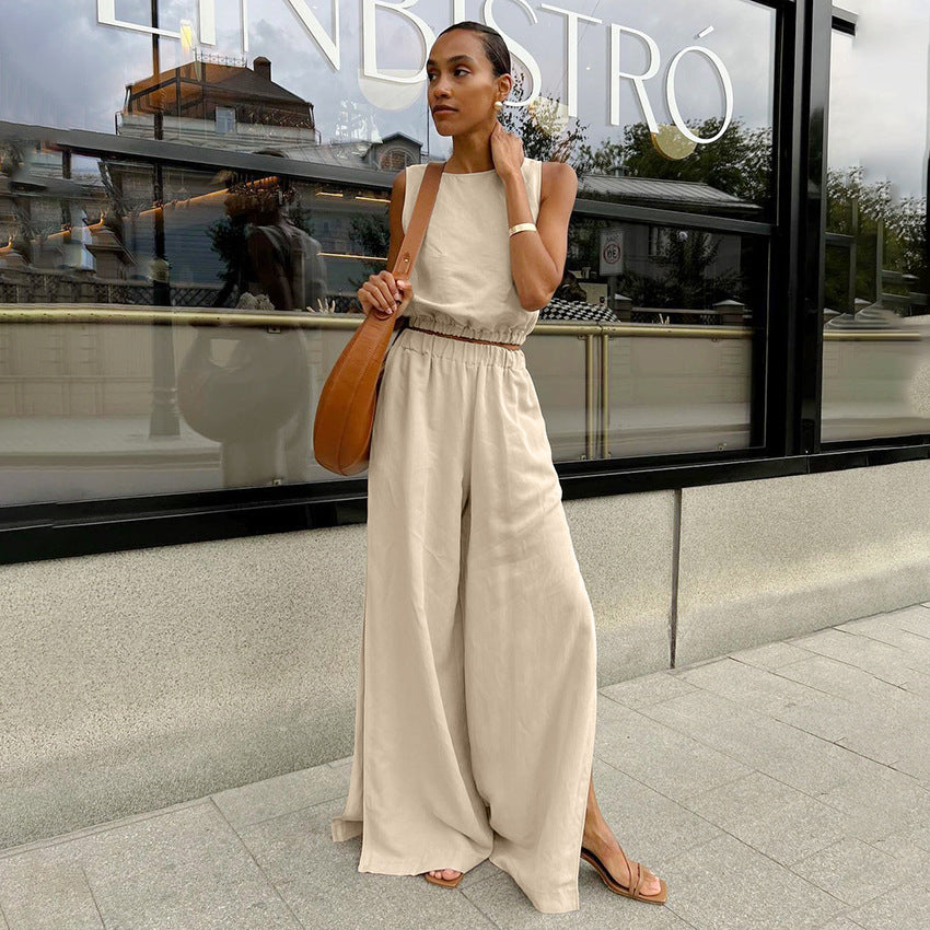 Dame jumpsuit med højtaljeret snit Stilla