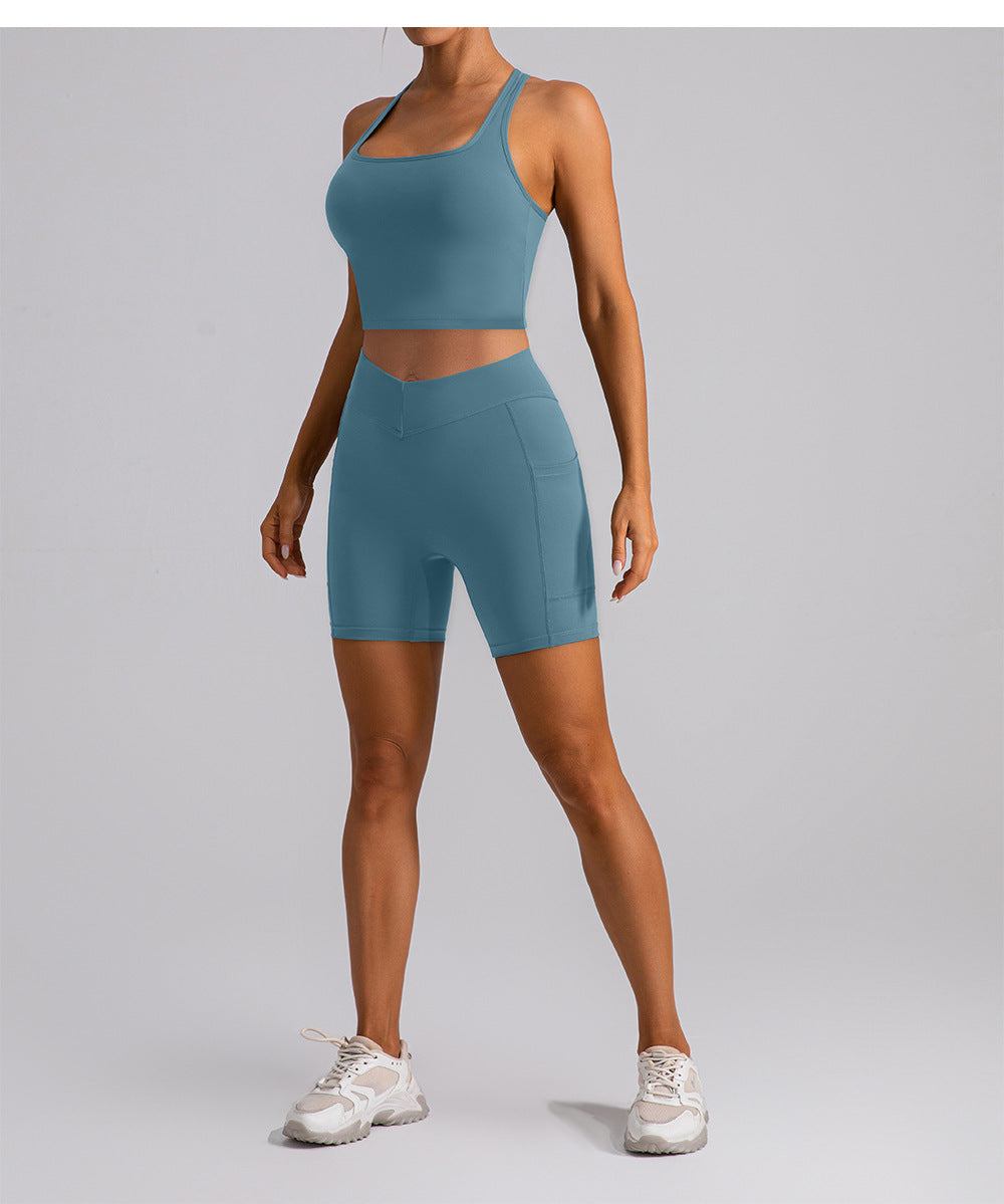 Stilla | Waist Hip Lift Fitness Shorts Dobbelt Sidet Børstet Yoga Bukser Til Kvinder, Slim Fit Sports Bukser