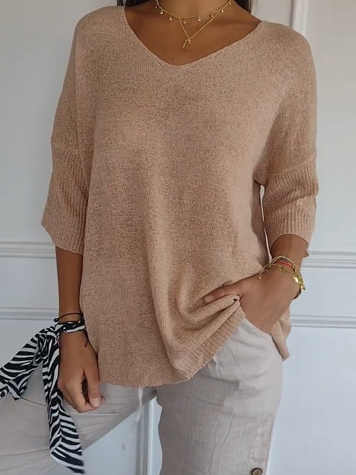Stilla | Chic Trøje med V-Hals