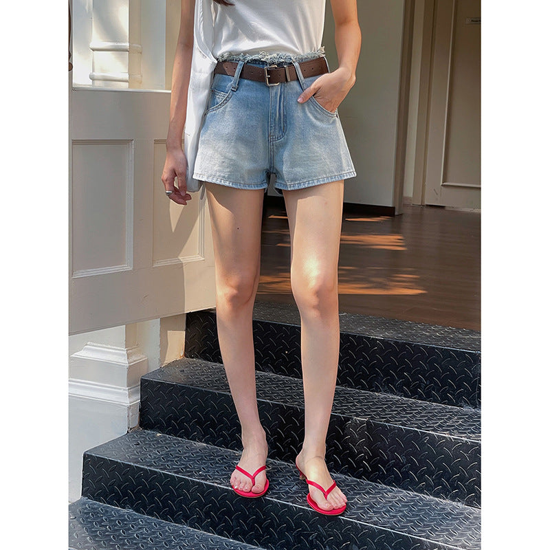 Dame afslappede shorts med højere talje og praktiske lommer Stilla