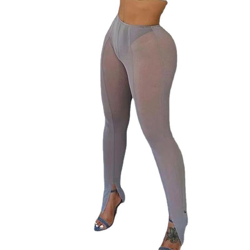 Dame moderigtige og åndbare leggings med elegante slidse detaljer Stilla