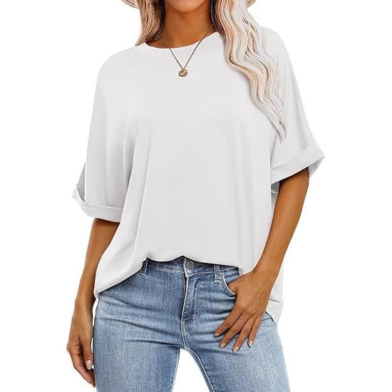 Dame casual kortærmet bluse med afslappet snit Stilla