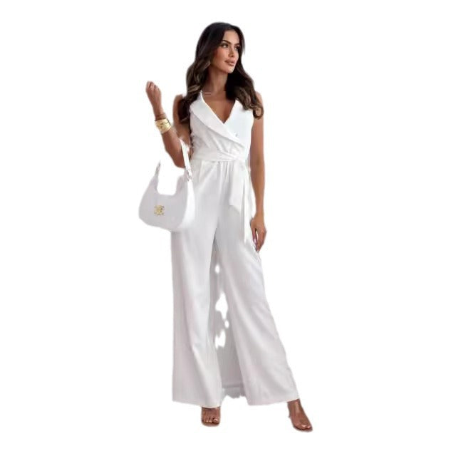 Dame Elegant Vikløs Jumpsuit Stilla