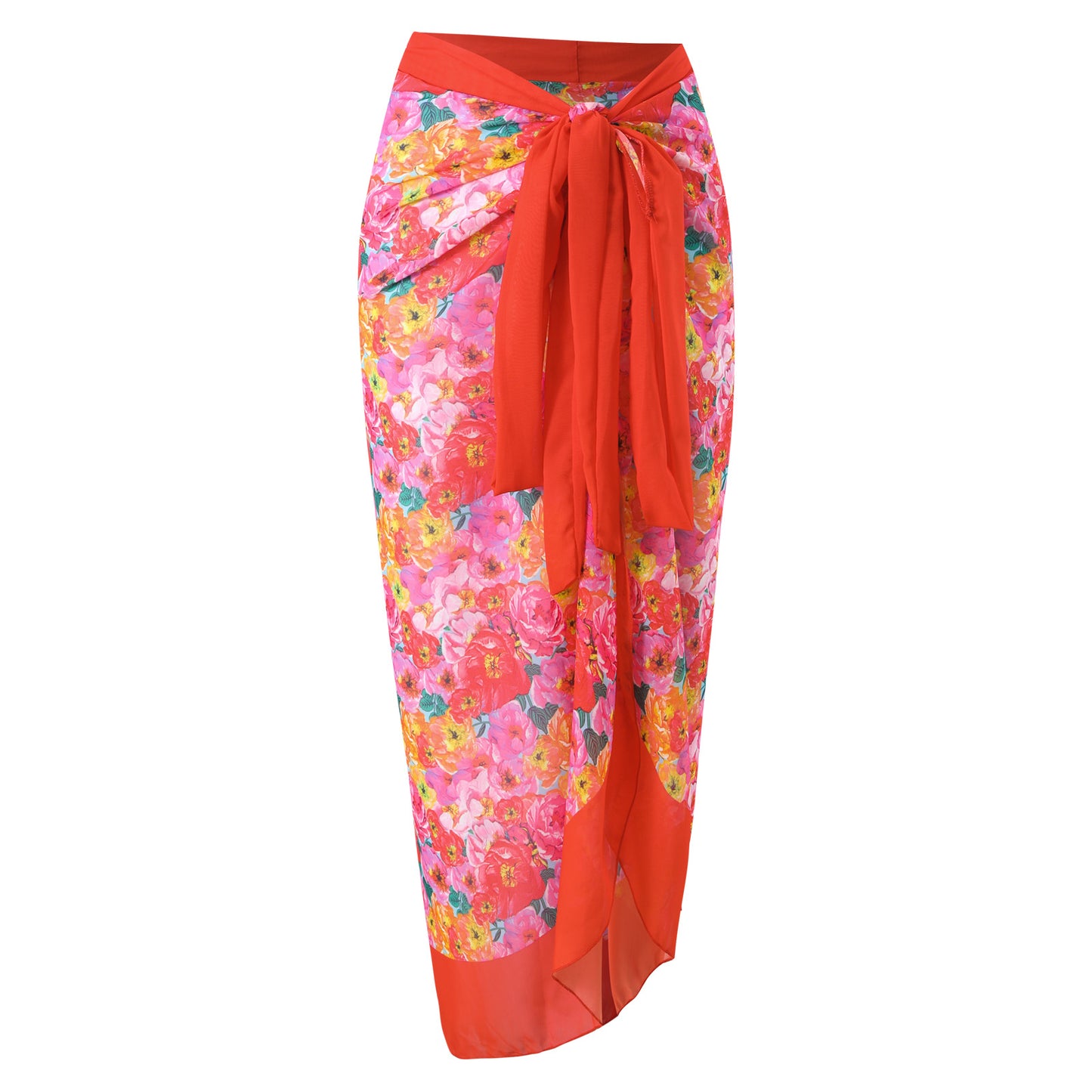 Dame badedragtsæt med blomster ruffle design og matchende omslag nederdel Stilla