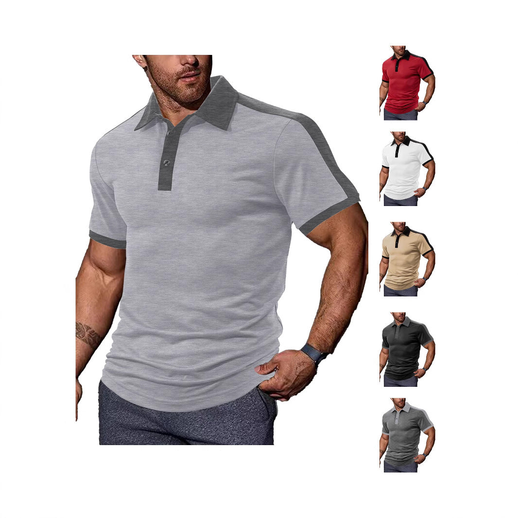 Herrer Sporty Kortärmet Poloshirt med åndbart materiale Stilla