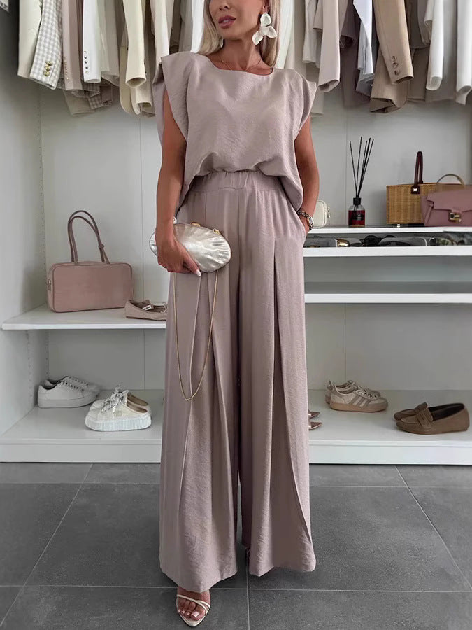 Dame Elegant Jumpsuit med afslappet oversized snit og bredt ben Stilla