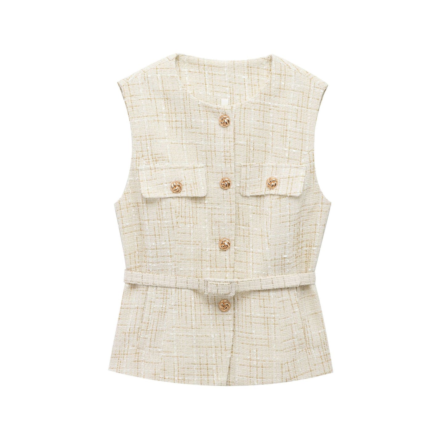 Femme Struktureret ærmeløs utility vest Stilla