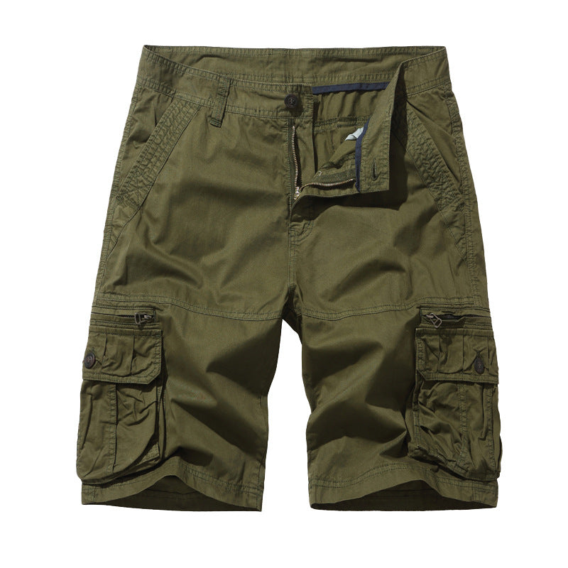 Herre Cargo-shorts med multifunktionelt lomme-design Stilla