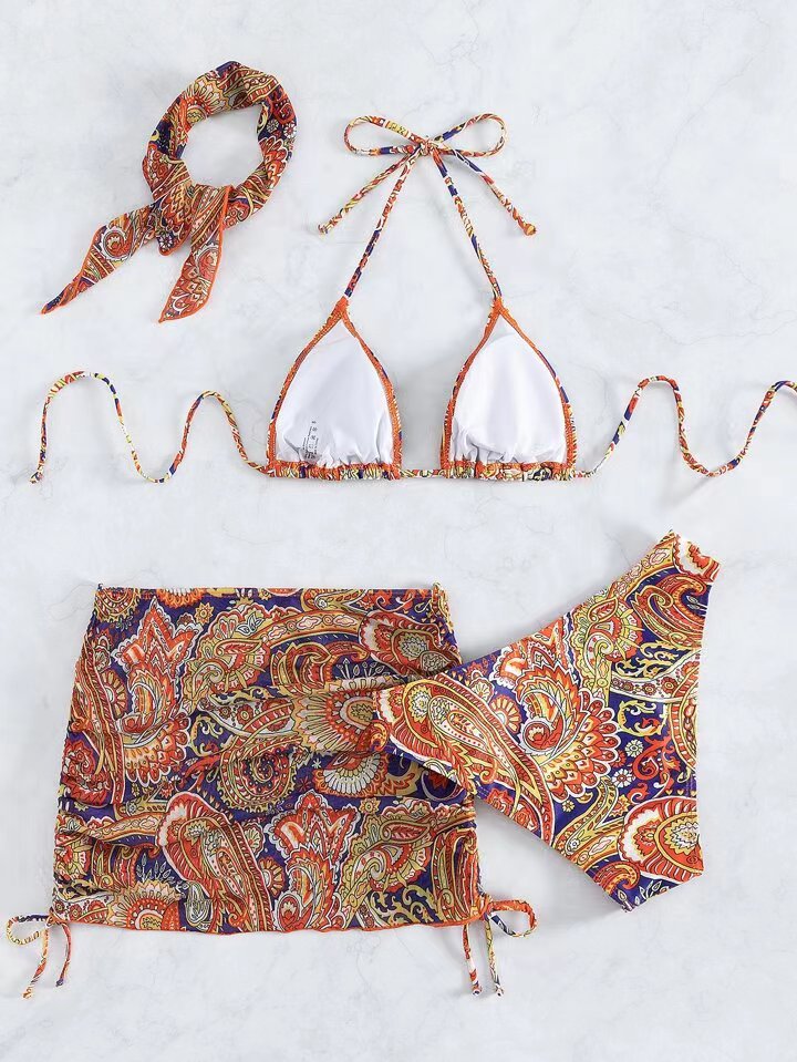 Dame bikini sæt med trendy trend- og omslagsskrift Stilla