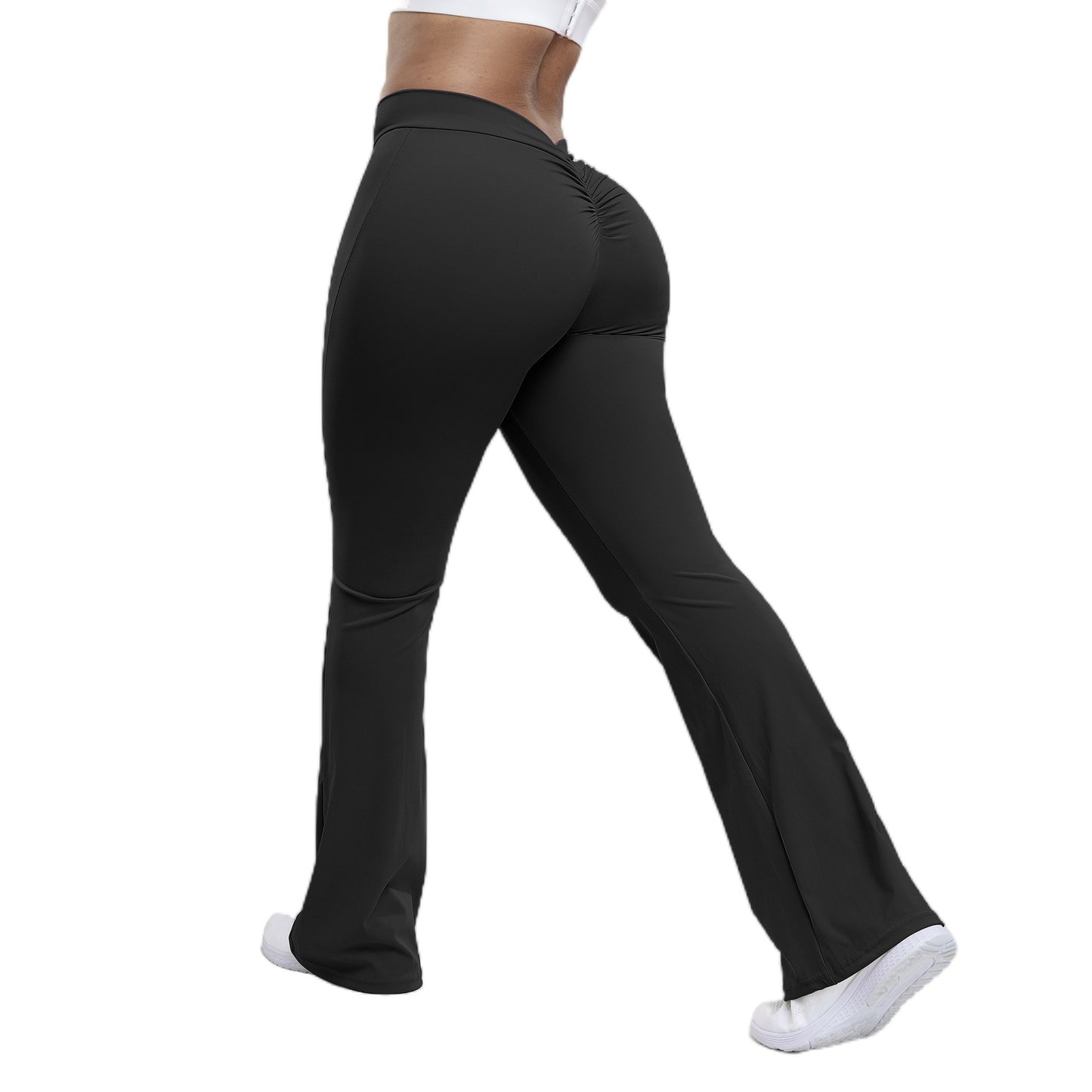 Dame sportleggings med høj talje og rynk Stilla