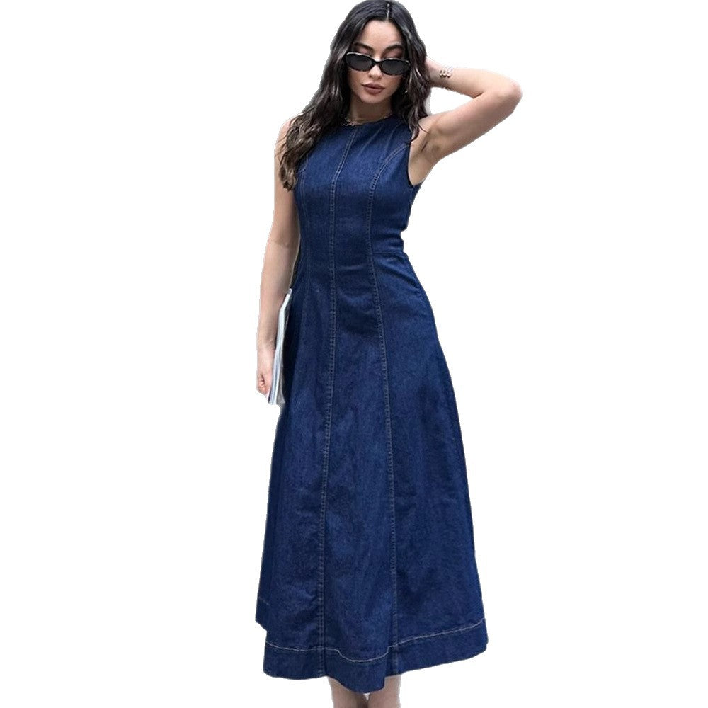 Dame Denim Maxikjole Stilla