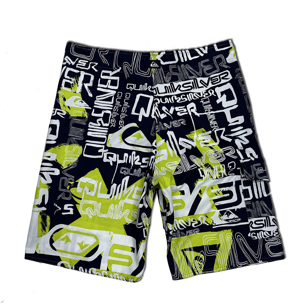 Herrer badshorts med moderigtigt grafikdesign og elastisk bund Stilla