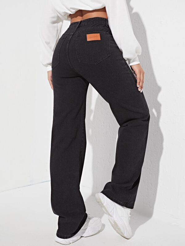 Damer bredt skåret vintage jeans med høj talje og elegant vask Stilla