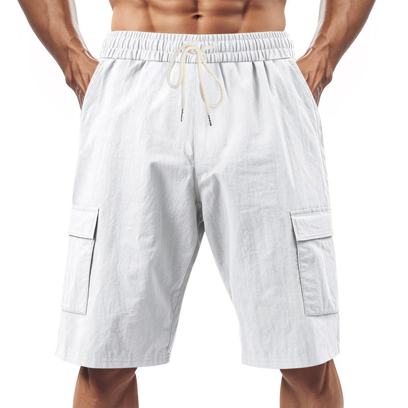 Herrer Cargo-Shorts med elastisk linning og praktiske sidelommer Stilla