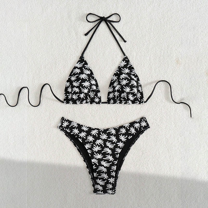 Dame Toppe Tropisk Tryk Bikini Sæt Stilla