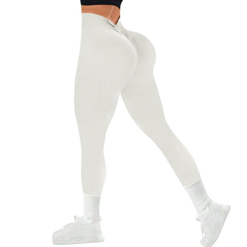 Dame Sport leggings med høj talje skæring og struktureret stof Stilla