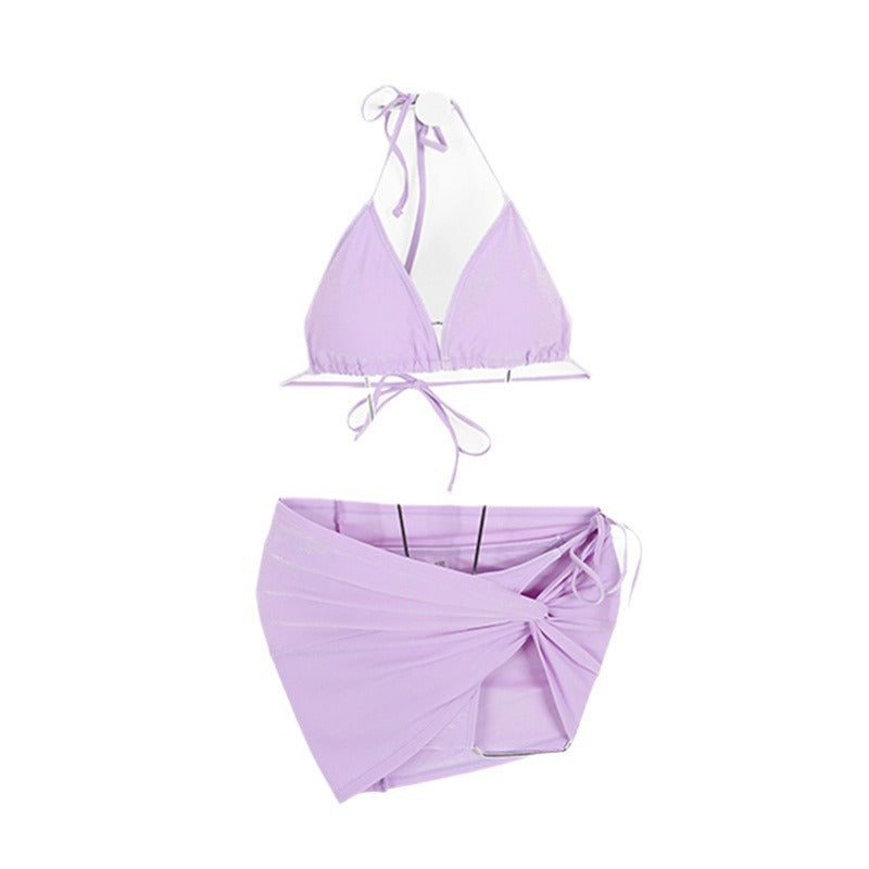 Dame Triangel-Bikini med indpakningsskørt Stilla