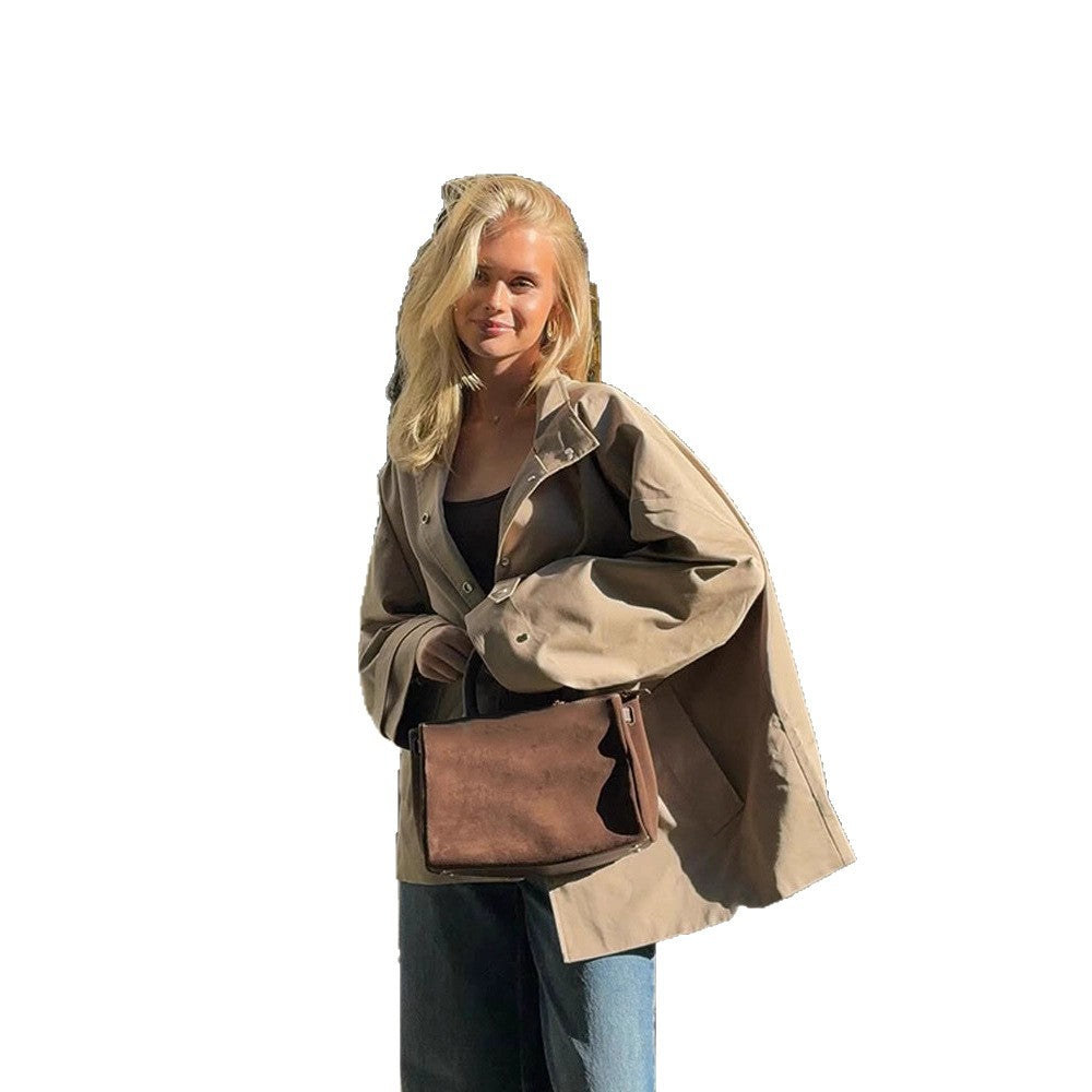 Dame afslappet oversized jakke med praktiske lommer Stilla