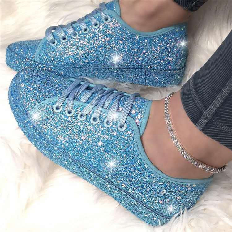 Dame Glitrende Sneakers med åndbar sål og ekstra komfort Stilla