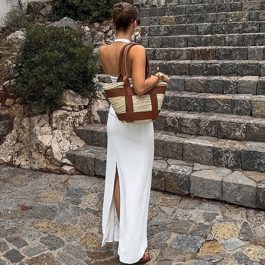 Dame elegant sommer-jumpsuit med ærmeløs top og flatterende snit Stilla
