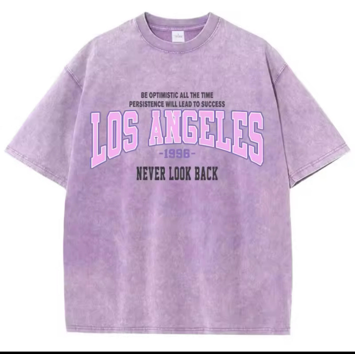 Dame komfortabelt statement T-shirt med retro Los Angeles print Stilla