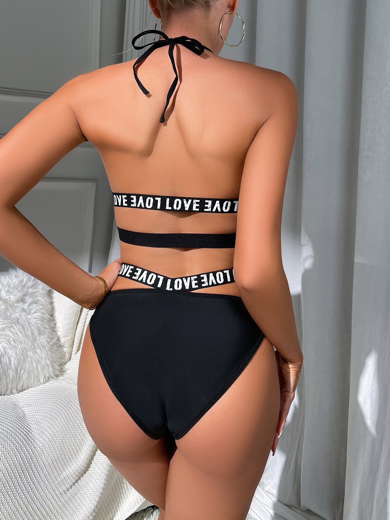 Dame Sportslig Cutout Bikini Sæt Stilla