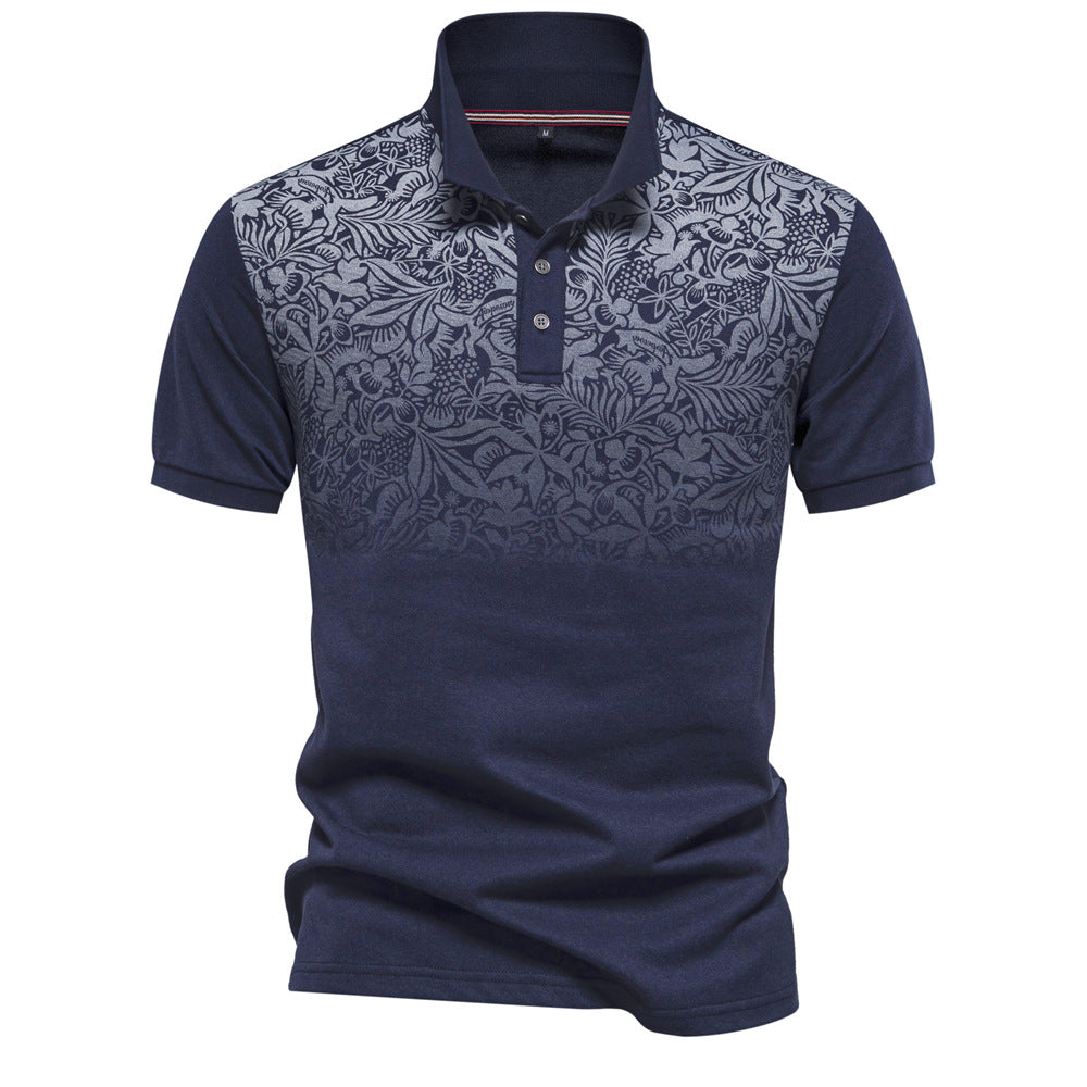 Herrer polo t-shirts med unikt floralt grafisk design Stilla