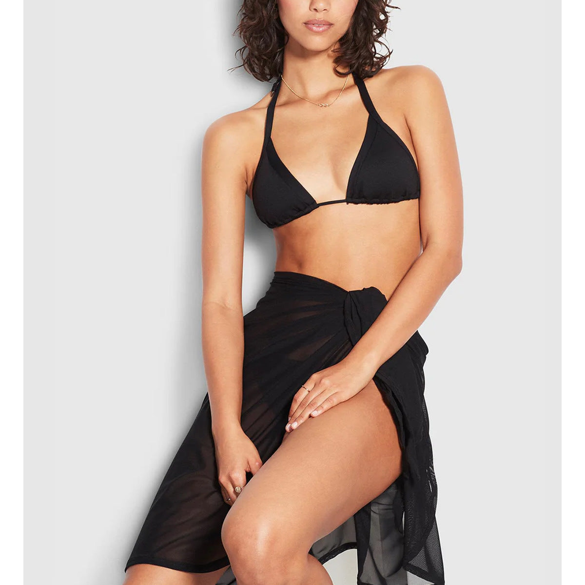 Dame bikini-sæt med luftig indpakningslook Stilla