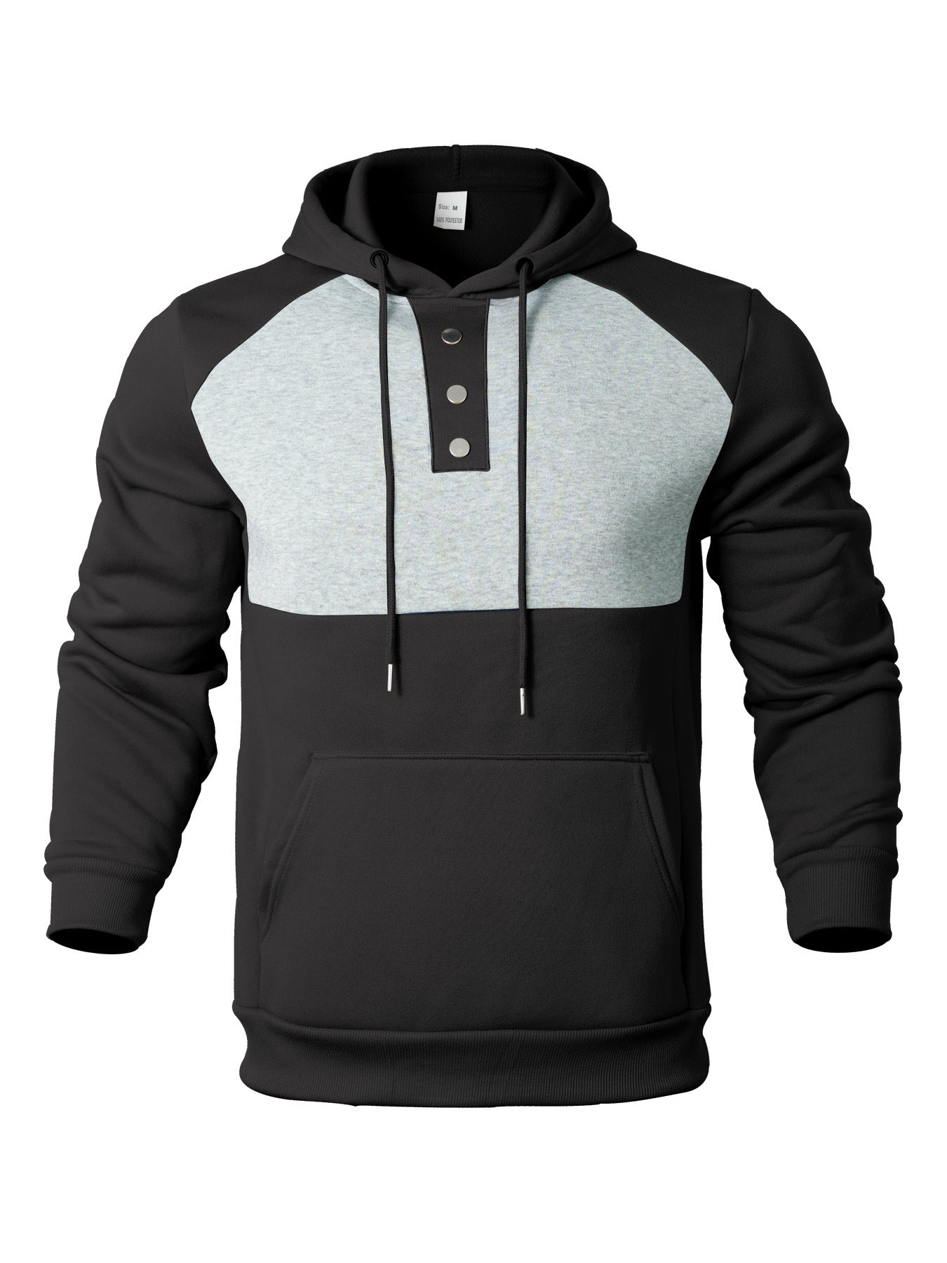 Herrer sporty hoodie med innovativt design og praktiske lommer Stilla