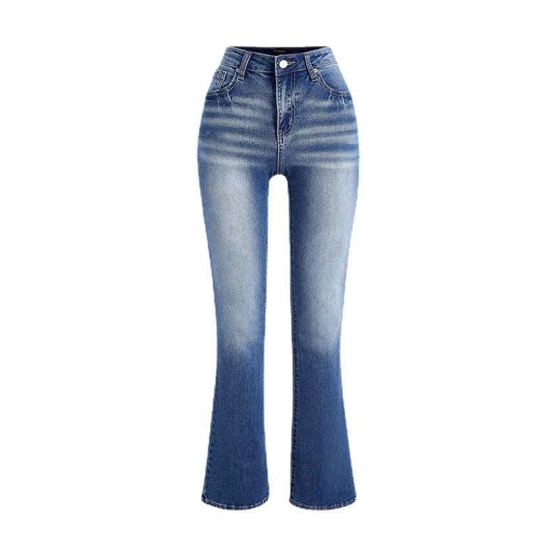 Dame Bootcut Jeans med elegante vaske og høj talje Stilla