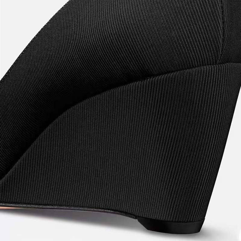 Femme Wedge Heel Spidssko med dekorative sløjfe detaljer Stilla