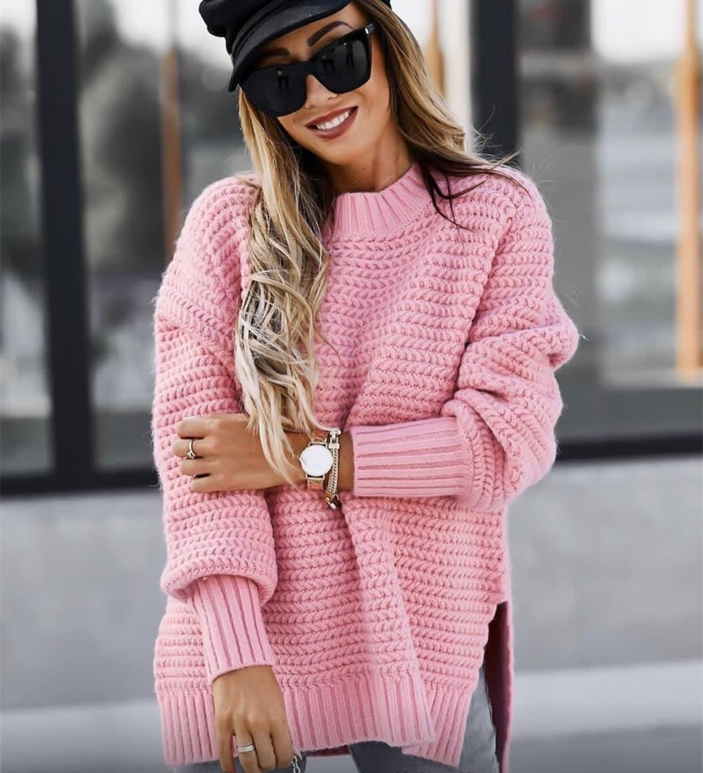 Dame sweater med struktureret design og moderigtig oversized-snit Stilla